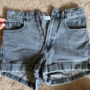 American apparel black high waisted shorts